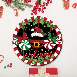 Christmas Decorations Christmas Cartoon Mouse Hanging Sign New Year Winter Xmas Kitchen Door Decor Christmas Decorations for Home Party