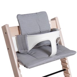 Hoppediz High Chair Seat Cushion Set Fits Stokke Tripp Trapp 2-Piece 100% Organic Cotton Kos Design
