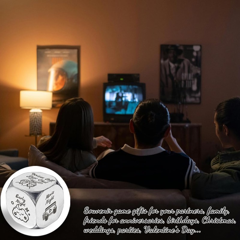 UNICRAFTALE Relaxing Activity Dice 1 Set Stainless Steel Decision Wedding