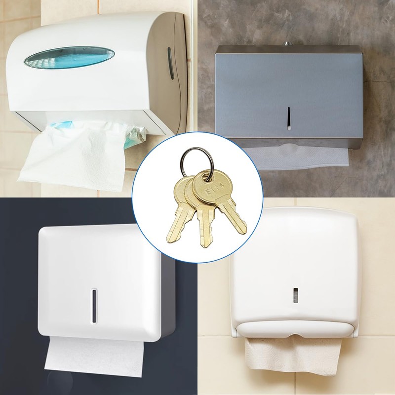 Keys for E114 Key Paper Towel Dispenser, 6 Pack E114