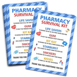 40 etiquetas de regalo de apreciación de farmacia, kit de supervivencia de farmacia, regalo de técnico de farmacia, ideas de regalo de la semana nacio