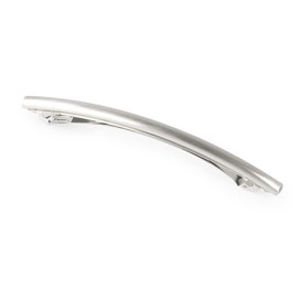 JewelVOX Women's Barrette, Large, Simple, Fine Line, Semi-Matt, Pipe, Metal, Hair Accessories, Silver