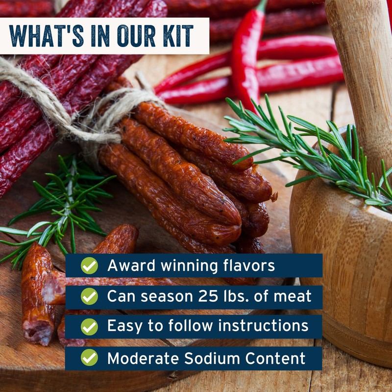 PS Seasoning Smoked Polish Sausage Kit - Includes Seasoning, Casings,