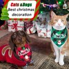 Pack of 2 Christmas Pet Scarf, Christmas Dog Neckerchief, Dog