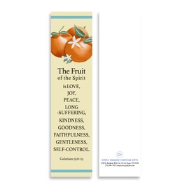 Christian Bookmark Packs with Bible Verse Galatians 5:22-23; The Fruit of The Spirit (Pack of 4)