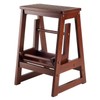 Winsome Beech Wood Double Step Stool, Antique Walnut (94022)