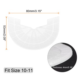 HARFINGTON 2pair Shoe Sole Protector for Sneakers Size 10-11 Self-Adhesive Non Slip Pad Heel Plates Repair for Men and Women, Transparent