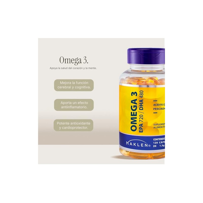 Maklen Omega 3 Alta Concentracion - EPA 720 DHA 480