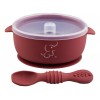 Papu Baby Bowl/tazón Papubaby Grande Con Tapa Y Cuchara De