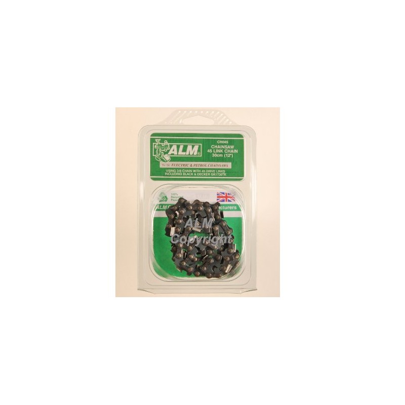 ALM Manufacturing CH045 3/8-inch x 45-Links Chainsaw Chain Fits 30cm