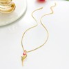 Wendalern Flower Tulip Necklace Diamond CZ Tulip Pendant Necklace Italian