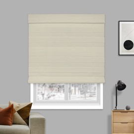 CHICOLOGY Roman Shades for Windows, Roman Shades, Window Treatments, Custom Roman Window Shades, Room Darkening Shades, Daily Canvas (Light Filtering), 24 in x 84 in (W x H)