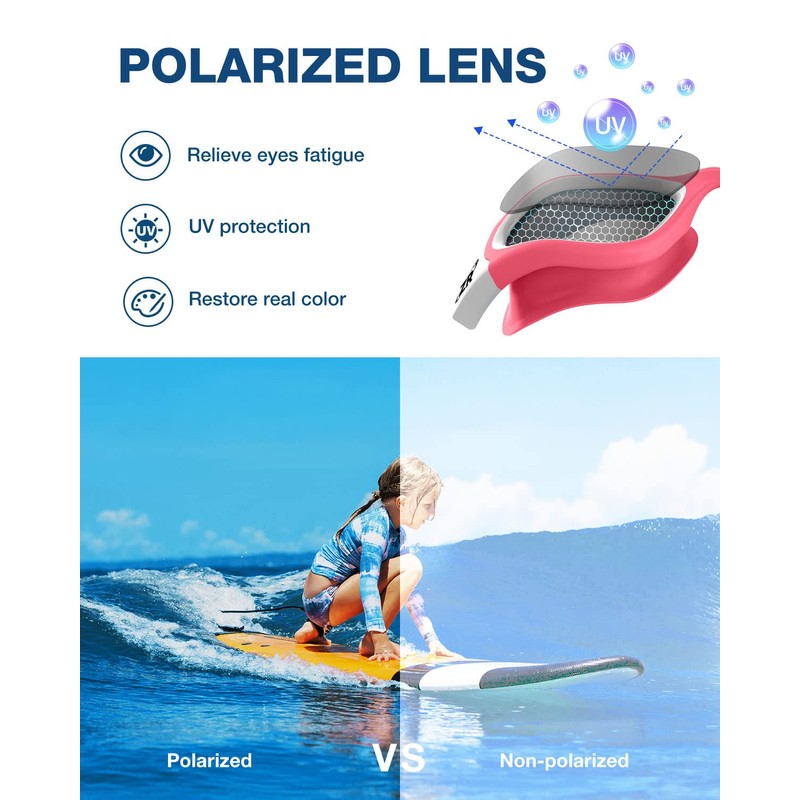 ZIONOR Kids Swim Goggles, G1MINI Polarized Swimming Goggles Comfort for