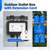 Outdoor Outlet Box with 32.8Ft Extension Cord, NEMA 5-15R, STW