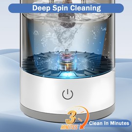 Electric Makeup Brush Cleaner Upgraded USB Makeup Brushes Cleaner Machine Damage-Free Automatic Spinning Cosmetic Brush Cleaner for Beauty, Quick Cleaning and Drying