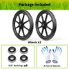 budrash 20" Wheelbarrow Wheels Fit for Rubbermaid, Flat Free Carts