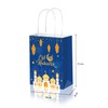 CRAWPROP 12PCS Blue Eid Mubarak Party Paper Bags Candy Gift