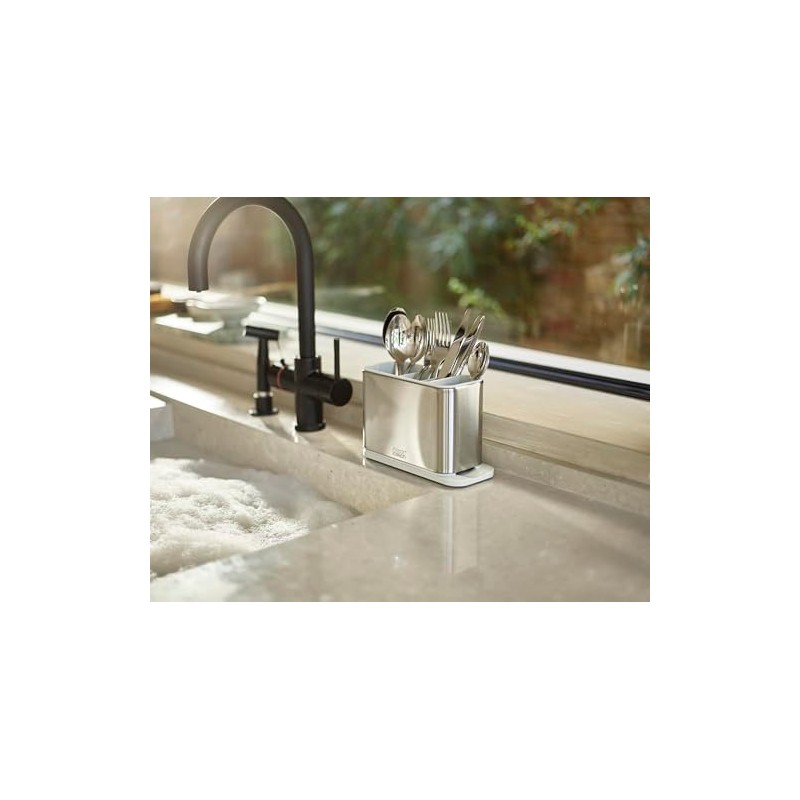 Joseph Joseph Surface Kitchen Sink Silverware Drainer, Utensil Cutlery and