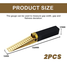 Door Gap Measuring Tool, 2 pcs Fire Door Gap Gauge, Fire Door Inspection Tools, House Engineering Inspection Flatness Measuring Tool for House Engineering Inspection Flatness Measuring Tool (0.5mm)