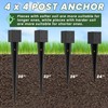 TAYORY 1 Pcs 4"x4" Fence Post Anchor Ground Spike 36"(Actual:
