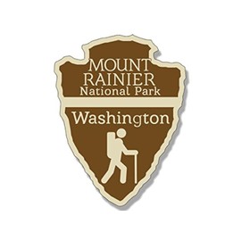 Arrowhead Shaped Mount Rainier National Park Sticker (rv Hike Washington wa)