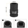 sourcing map 3/4-Inch Drive 12 Point Impact Socket 21mm Metric