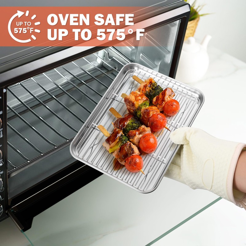 Homikit 2 Pack Small Baking Cooling Racks, 9.7 * 7.5