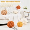 Uvvyui Knot Pillow Ball, Soft Home Decorative Pillows, Round Throw