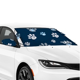 FrostGuard Vortex | Full-Coverage Car Windshield Cover for Ice and Snow, Standard Size (Puppy Paws) - Wiper Blade + Side Mirror Covers - Fit-Fast Straps, Security Panels + Storage Pouch - 59x41 Inches