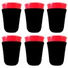 Blank Neoprene Party Cup Coolie (6 Pack, Black)