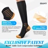 IRAMY Copper Compression Socks for Men Women 15-20 mmHg Ankle