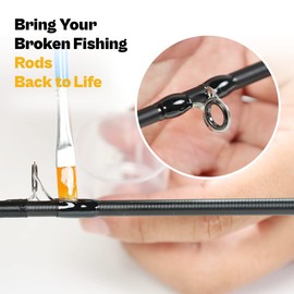 OJY&DOIIIY Fishing Rod Repair Kit, All-in-One Supplies for Fishing Pole Eyelets Replacement with Rod Guides,Epoxy Glue,Wrapping Thread and Tape