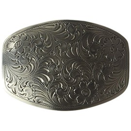 Nocona Men's Silver Edgeless Oval Buckle, One Size