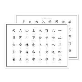 Simple kanji bath poster for elementary school students (1st grader)