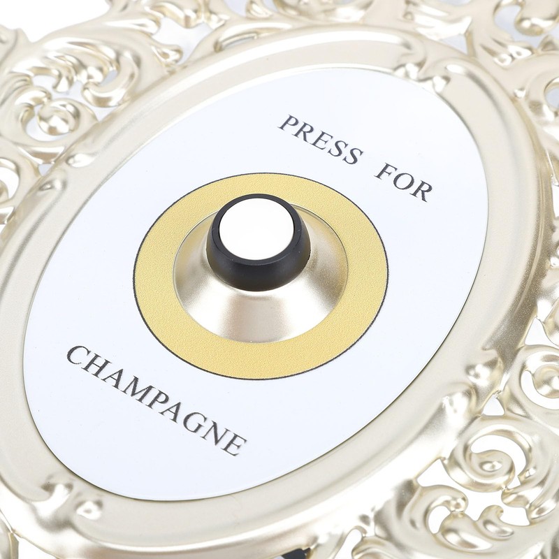 Champagne Button Metal Decorative Retro French Style Doorbell Elegant Interactive