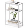 Narrow Side Table for Small Space, 3-Tier Small End Table