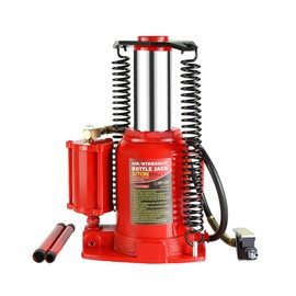 SPOFLYINN 32-Ton Hydraulic Bottle Jack 10.4"-16.3" Lifting Range Low Profile Air Jack Manual Jack with Handle Vehicles Maintenance red