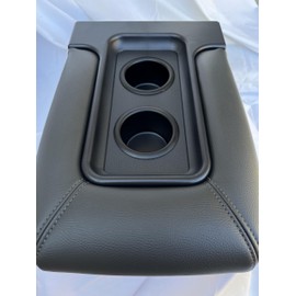 Made in U.S.A Center Console Middle Top Storage lid with Cup Holders arm Rest Complete Replacement Assembly Dark Grey Pewter FITS 1999-2007 Silverado Sierra Tahoe Avalanche Suburban