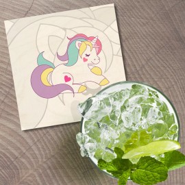 Unbranded My Little Pony 4'' X 4'' Square Wooden Coaster