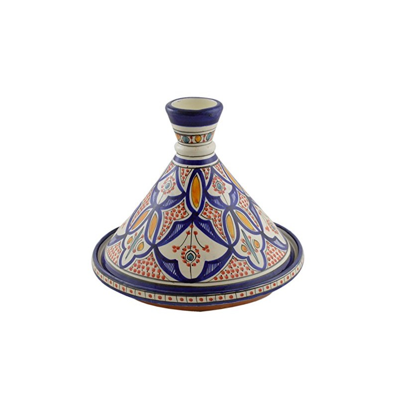Moroccan Handmade Serving Tagine Exquisite Ceramic With Vivid colors Original