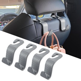 QZTYTY Car Seat Headrest Hook, Headrest Hook for Car, Purse Holder Hook for Car Organizers and Storage, Car Organization Accessories Car Purse Hook Universal for Purse Coats Bags Handbag (Gray)