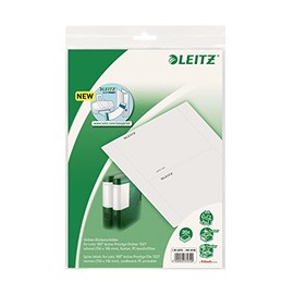 Leitz PC-beschriftbare Ordnerrücken Etiketten für Qualitäts-Ordner 180° Solid 1113 mit Rückentaschen, 20 Stück, 156 x 146 mm, Papier, 16910085