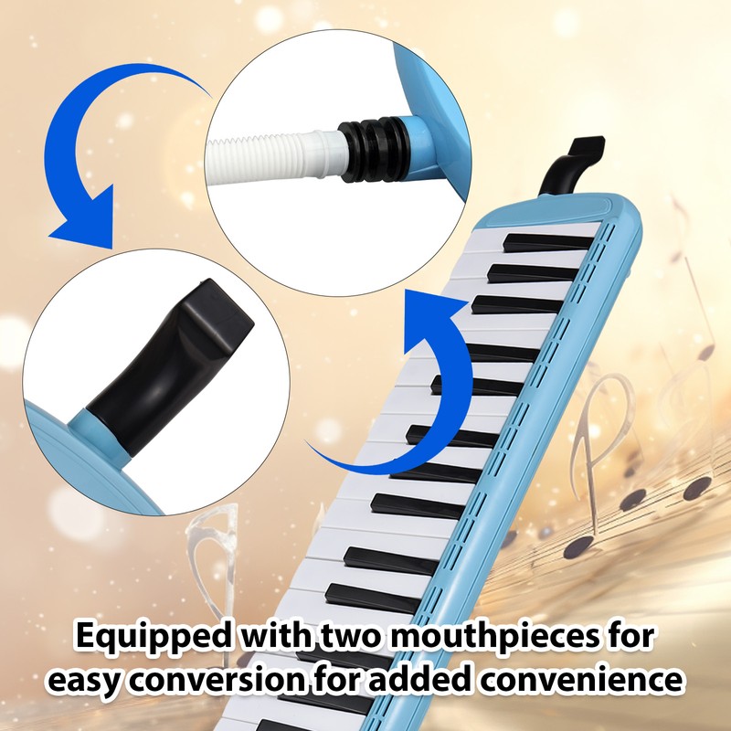37 Keys Melodica Instrument Melodica Air Piano Keyboard with 2