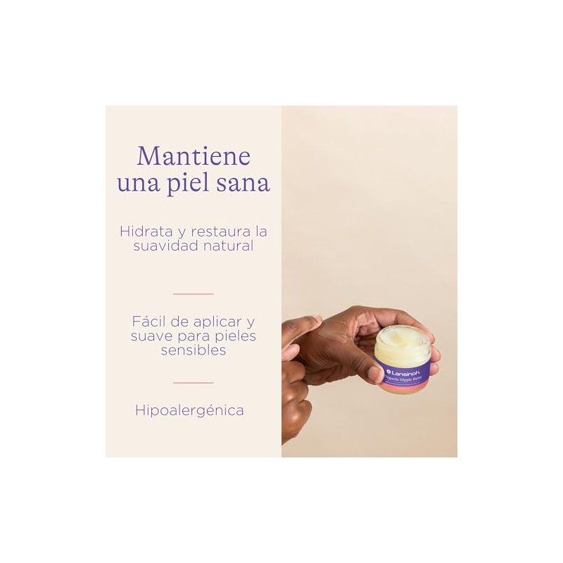 Lansinoh Bálsamo orgánico para los pezones, Calma y Protege Pezones