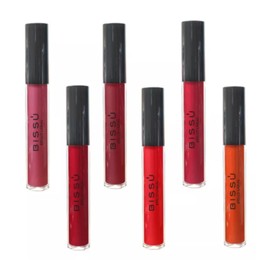 Kit/Set Brillo Labial Bissu Nueva Formula 6 pzas Tonos Rojos