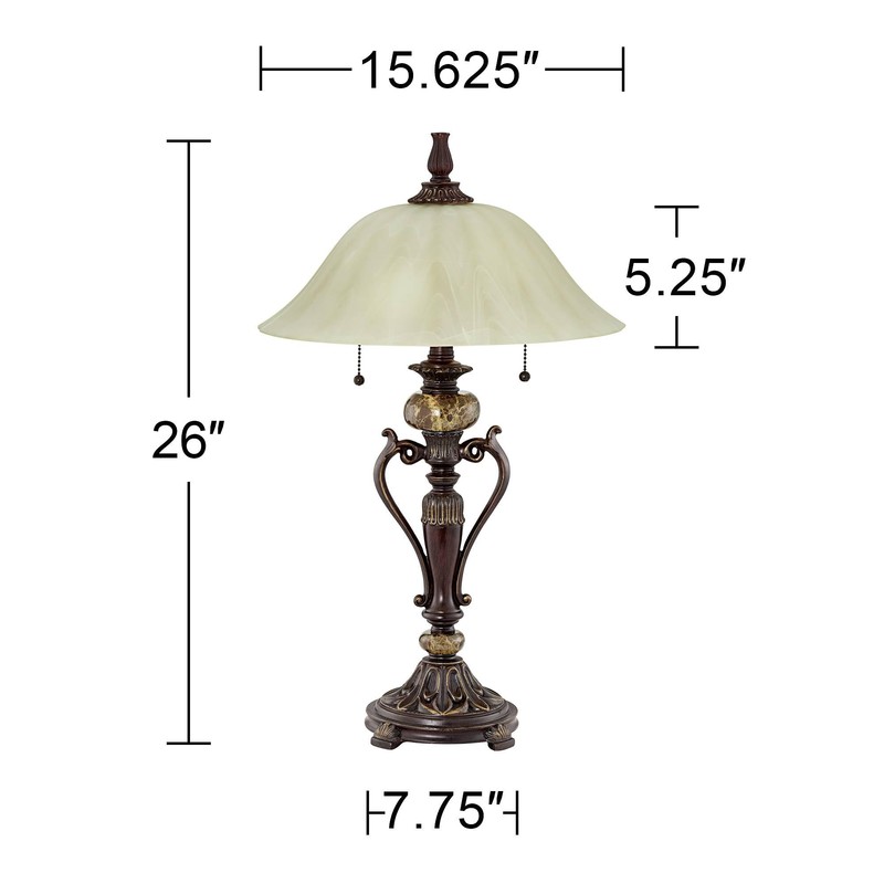 kathy ireland Amor Traditional Vintage Table Lamp 26" High Bronze