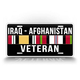 SignsAndTagsOnline Iraq-Afghanistan Veteran License Plate Military Veteran Auto tag