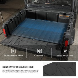 KIWI MASTER Bed Liner Mat for 2016-2025 Can-Am Defender Accessories All Weather Rear Cargo Trunk Liner TPE Slush Mats Black