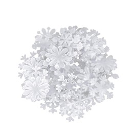 VALICLUD Pack of 50 Glow in the Dark Snowflakes Wall Stickers Fluorescence 3D Snowflake Wall Sticker Christmas Luminous Window Stickers Decoration (White)