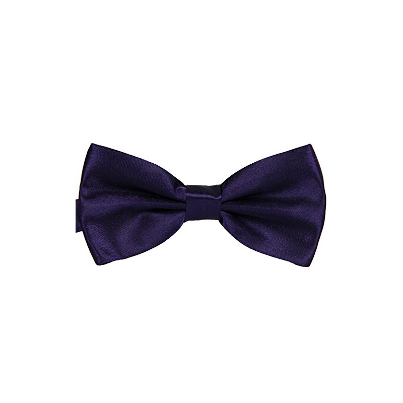 TANGDA Men Solid Tuxedo Satin Polyester Bow Tie BowTies -